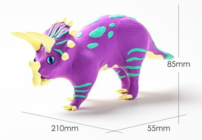 Model 3D Dinozaur Triceratops Robotime + modelina